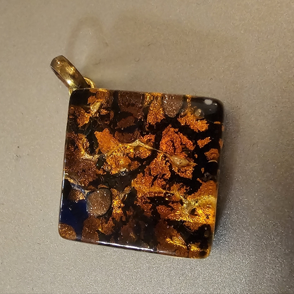Vintage Glass from Murano Square Pendant